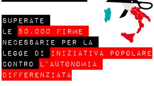 Iniziativa popolare contro l’autonomia differenziata