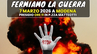 Fuori la guerra dalla storia - presidio a Modena